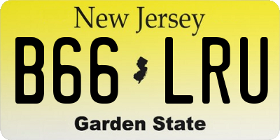 NJ license plate B66LRU