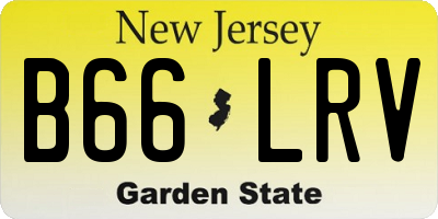 NJ license plate B66LRV
