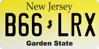 NJ license plate B66LRX