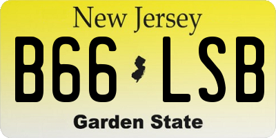 NJ license plate B66LSB