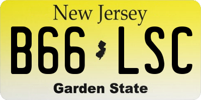 NJ license plate B66LSC