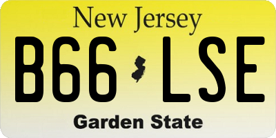 NJ license plate B66LSE