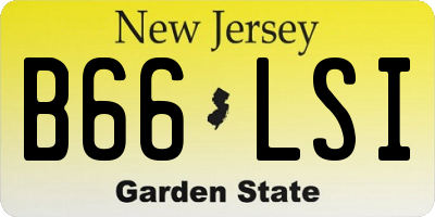 NJ license plate B66LSI