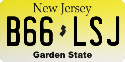 NJ license plate B66LSJ