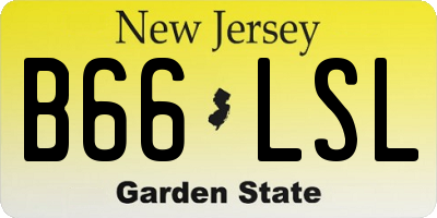 NJ license plate B66LSL