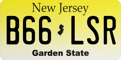 NJ license plate B66LSR