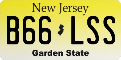 NJ license plate B66LSS