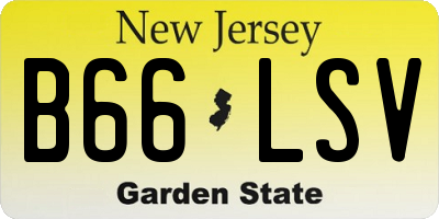 NJ license plate B66LSV