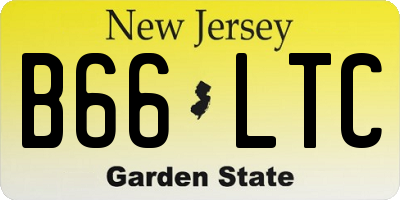 NJ license plate B66LTC