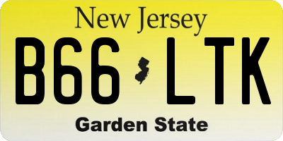 NJ license plate B66LTK