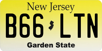 NJ license plate B66LTN