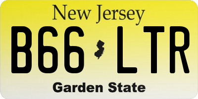 NJ license plate B66LTR
