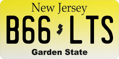 NJ license plate B66LTS