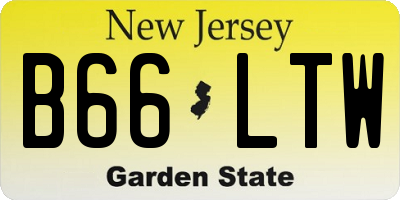NJ license plate B66LTW