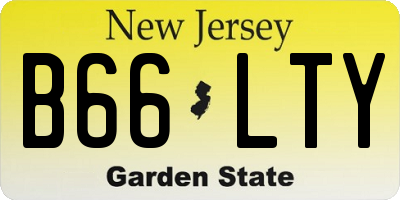 NJ license plate B66LTY