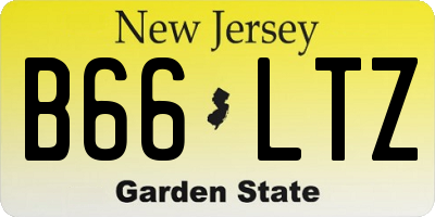 NJ license plate B66LTZ