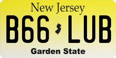 NJ license plate B66LUB