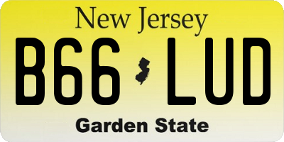 NJ license plate B66LUD