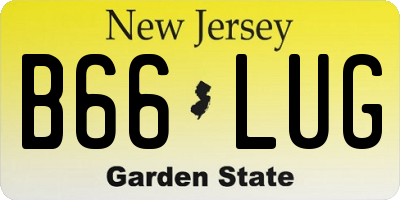 NJ license plate B66LUG