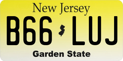 NJ license plate B66LUJ
