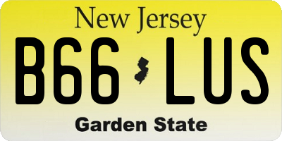 NJ license plate B66LUS