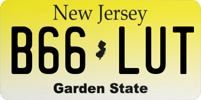 NJ license plate B66LUT