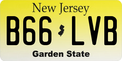 NJ license plate B66LVB