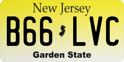 NJ license plate B66LVC