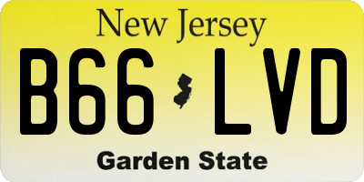 NJ license plate B66LVD