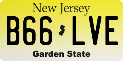 NJ license plate B66LVE