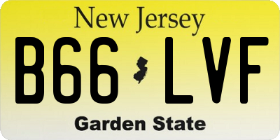 NJ license plate B66LVF