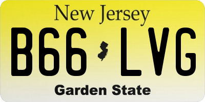 NJ license plate B66LVG