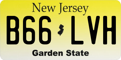 NJ license plate B66LVH