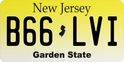 NJ license plate B66LVI