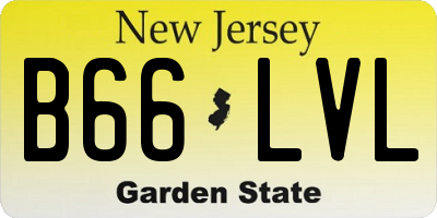 NJ license plate B66LVL