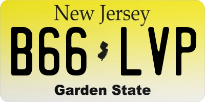 NJ license plate B66LVP