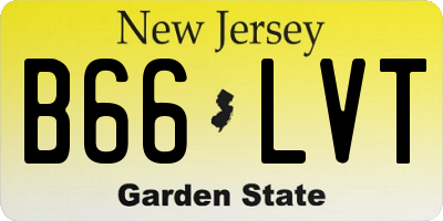 NJ license plate B66LVT