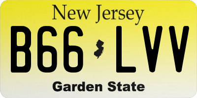 NJ license plate B66LVV