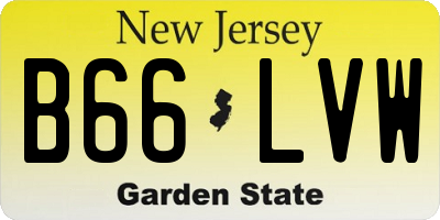 NJ license plate B66LVW