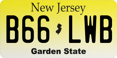 NJ license plate B66LWB