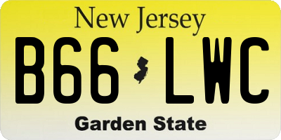 NJ license plate B66LWC