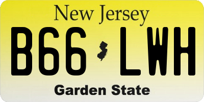 NJ license plate B66LWH