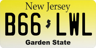 NJ license plate B66LWL
