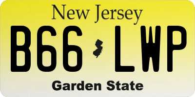 NJ license plate B66LWP