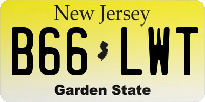 NJ license plate B66LWT