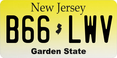 NJ license plate B66LWV