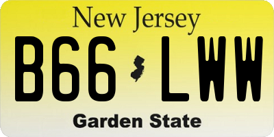 NJ license plate B66LWW