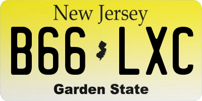 NJ license plate B66LXC