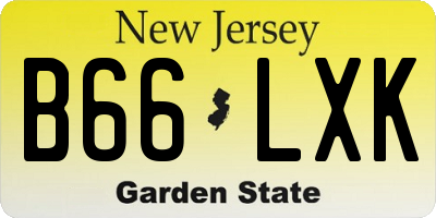 NJ license plate B66LXK
