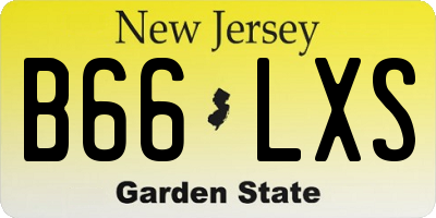 NJ license plate B66LXS